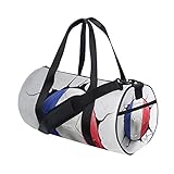 WowPrint Sporttasche, Motiv: Frankreich, 3D-Fußball, Sport, wasserdicht, Handtasche, Yoga-Tasche, Schultertasche, Wochenendtasche, Reisetasche, Reisetasche, für Erwachsene, Herren, Damen, Unisex,