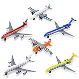LXONTSG Flieger Miniaturmodelle,6 Stück Kinder Flugzeug aus Metall, Flugzeug Modell Aus Metall, Spielzeugflugzeug für Kinder, Airplane Toy Miniatur, Multicolor, für Geburtstagsgeschenk
