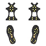 Steigeisen, Anti Rutsch Schuhspikes,Schuhkrallen, Schuhspikes, Schuhkrallen Für Den Winter,Steigeisen für Bergschuhe,10-Stud Ice Klampen Schuhkrallen,für Wandern,Trekking,Winter Outdoor