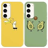 Yoedge 2 Pack Niedlicher Avocado-Druck passend für Samsung Galaxy A53 5G 16.5 cm Handyhülle Bananenmuster Aesthetic Shell Weiche Silikon TPU Stoßdämpfende Abdeckung Geeignet für Frauen und Mädchen