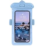 Vaxson Hülle Blau, kompatibel mit HTC Wildfire E star, Wasserdichte Tasche Handyhülle Waterproof Pouch Case [nicht Displayschutzfolie Schutzfolie ]