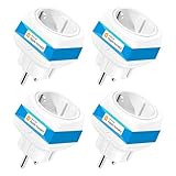 Meross Mini WLAN Steckdose 4er Pack Funktioniert mit Apple HomeKit, Smart Steckdose mit Sprachsteuerung und App Fernsteuerung, WiFi Smart Plug mit Zeitschaltuhr, kein Hub Erforderlich, 10A, Weiß