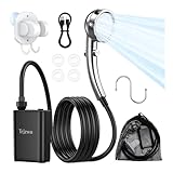 TRJZWA Tragbare Campingdusche,2600mAh Batteriebetriebene Duschpumpe mit Verstellbarem Duschkopf,Wiederaufladbare Außendusche Duschpumpe für Camping,Wanderstrand,Reisen,Autowäsche,Haustierbad,Garten