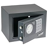 HMF 46126-11 Safe Tresor klein mit Zahlenschloss, Möbeltresor | 23 x 17 x 17 cm | Anthrazit