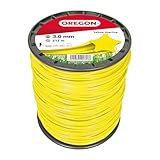 Oregon Yellow Star Trimmerfaden für Freischneider und Rasentrimmer, mit fünf Schneidkanten, Nylon in Profiqualität, kompatibel mit handelsüblichen Freischneidern, 3 mm - 212 m (‎69-461-Y)