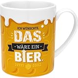 GRUSS & CO XL-Tasse Motiv Bier | lustiger Spruch, Porzellan, Jumbotasse 60 cl, gelb | Männergeschenk, Partygeschenk | 48813
