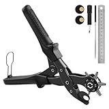 Yzzthumss Werkstatt-Lochzange Multifunktionale Gürtel-Lochzange Uhrengürtel Ösen Hosen-Gürtel Lochwerkzeug