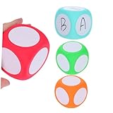 ERINGOGO 4 Stück Beschreibbare Schaumstoffwürfel Abwischbare Blanko Würfel für Spielerisches Mathematiklernen Leichtes Material Kindersicher für Klassenzimmeraktivitäten und DIY Lernspiele
