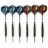 TOKIDNY 3 Stück Teiliges Steeldarts mit Nadelspitze Langlebigen Aluminium Schäften und Stabilen Flights Rot Stoßfest für Indoor und Outdoor Dartspiele Geeignet für Anfänger und Profis