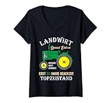 Damen 30. Geburtstag Mann Geschenk lustig Bauer Landwirt T-Shirt mit V-Ausschnitt
