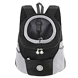 M MUNCASO Hundetrage-Rucksack Welpentasche Kleine Haustier-Fronttasche mit Atmungsaktivem, Head-Out-Design, Wasserdichter Boden für Reisen, Outdoor, Wandern