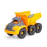 Dickie Toys - Volvo Kipplaster Tough Hauler (26 cm) - Spielzeug-Muldenkipper für Kinder ab 3 Jahre mit Freilauf und beweglicher Ladefläche, als Sandspielzeug geeignet