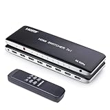 7-Port -Switch 7x1 4K60Hz 2.0 Umschalter Selector 7 Eingän 1 Ausgang Unterstützt HDR HDCP Nahtlose Umschaltung