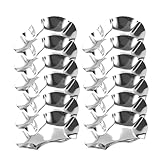 Austernschalen zum Kochen, Edelstahl, Austernblech, stapelbar, Küche, Kochen, Metallschale, Set mit 12 Serviertabletts, Austern, gebackene Muscheln, Jakobsmuscheln, Meeresfrüchte aller Art