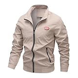 WAZHAKU Bomberjacke Softshelljacke für Herren Langarm Oversize Wasserdicht Atmungsaktiv Outdoorshirts Sportbekleidung Klassischer Sweatjacke für Männer Herbst Winetr Wärme Freizeit Klamotten