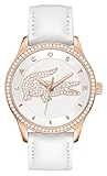 Lacoste Analog Quarzuhr für Damen Kollektion Victoria mit Weisses Lederarmband - 2000821