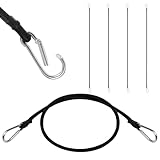 URAQT Gummibänder mit Haken, 4 Stück Bungee Cords with Steel Carabiners, Vielseitiger Expander mit Haken, Gummispanner für Gepäck, Fracht und Meh, 100cm Gummiseile