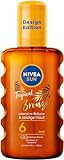 NIVEA SUN Tropical Bronze Ölspray LSF 6 (200 ml), Sonnenschutz für langanhaltende Bräune ohne Selbstbräuner, Sonnenspray mit Carotin-Extrakt und Vitamin E