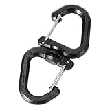 Doppel-Clip-Karabiner – Outdoor-Hakenclip – Mehrzweck-S-Kettenhaken, tragbarer Rucksack-Verriegelungshaken mit 360-Grad-Drehgelenk für Wandern, Camping