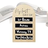 Erster und letzter Schultag, austauschbares Nachrichtenschild, tragbare Kreidetafel, 17,8 x 27,9 cm, wiederverwendbare Tafel für Kinder, dauerhafte Erinnerungen, Foto, Studenten, Klassenzimmer