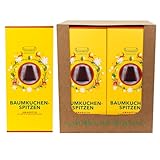 KuchenMeister Amaretto Baumkuchen Spitzen Zartbitter Schokolade 150 g im 14er Pack - Feinste Baumkuchen Spitzen mit edler Schokolade, getränkt mit Amaretto-Likör (14 x 150 g)