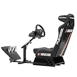 Playseat Evolution Pro Hochwertiges Sim Racing Cockpit | Frei Verstellbar | Unterstützt Direct Drive | Mit allen Lenkrädern und Pedalen kompatibel | Für PC & Konsole | NASCAR Edition