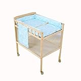 7LiuYueFei6 Wickeltisch, Wickeltisch, Massivholz, Babybadewanne, Pflegekommode, Station mit Matte, 4 Farben, Wickelstation (Farbe: C) (C) (D) (B)