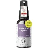 NATURE LOVE® Melatonin Spray – geschmacksneutral – ohne Alkohol – 0,5 mg Melatonin pro Tagesdosis – mit Vitamin B1 und B6 – 30 ml, vegan, hochdosiert