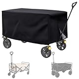 Wasserdichte Abdeckung für Bollerwagen, UV-Schutz, staubdicht, langlebig, 420D-Oxford-Stoff, faltbare Schutzhülle für Gartenwagen und Bollerwagen, robuste Verwendung im Freien