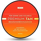 Premium Tan Bräunungsbeschleuniger LSF 0, 200 ml - Mit Bio-Arganöl, Wasserfest, Parabenfrei, Ohne Tierversuche - Bräunungscreme ohne Selbstbräuner - Für eine schnelle natürliche Bräune in der Sonne