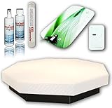 AQUA ROYAL 8-Eck Wasserbett Mono Komplett Set 8eck Achteck 240 cm Komplettpaket (Silber, Beruhigung F3)