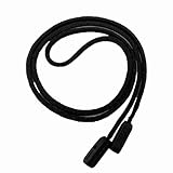 Rutschfestes Brillenband – Premium-Polyester-Brillenband für Damen und Herren – sicheres, leicht dehnbares Sonnenbrillenband (schwarz)