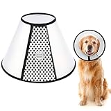 WYFCR Pet Cone Recovery, Großer Hund Einstellbare Elizabeth Recovery Schutzhalsband, Anti-Biss Leck Sicherheit Nackenbezug, für nach der Operation Wundheilung, Trimmen Nägel, (Halsumfang 43-49cm)