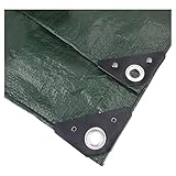 NOOR Abdeckplane wasserdicht „Easy“ 4x6m 90g/m², UV-stabilisiert, beidseitig beschichtet, Gewebeplane für Schutz vor Witterung, Garten Camping & Outdoor, Grün