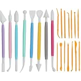 WOLMIK Modellierwerkzeug 22 Stück Töpferwerkzeug Ton Werkzeug, Pottery Tools Doppelseitige Modelierwerkzeugset zum Formen Modelliermasse Clay Tools, Fondant Modellierwerkzeug für DIY Kunsthandwerk