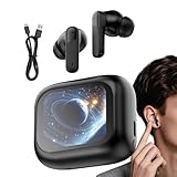 Opdestn KI Übersetzungs-Ohrhörer - LCD Touchscreen Mit Rauschunterdrückung | KI Sprachübersetzung -Kopfhörer | Für Männer, Frauen, Geburtstag, Lernen, Business, Arbeit, Studium, College, Auto, Sport,