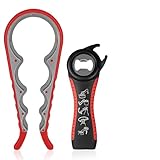 2 Stück Flaschenöffner, Dosenöffner mit Verschluss, 5-in-1 Deckelöffner Schraubgläser 4-in-1Glasöffner Schraubdeckelöffner, Drehverschlussöffner Hilfe Schwache Hände Arthritis