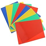 Veemoon 8 Stück Schreibblock aus Kunststoff 35,5 X 25,5cm Doppelseitige Glatte Schreibtafeln Wiederverwendbar Geräuschlos für Schule Büro und Unterwegs