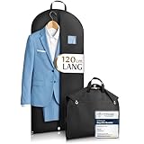 Bruce.® Kleidersack Kurz 120x60 cm – Hochwertige Kleiderhülle für Anzug, Blazer, Kostüm & Kleid – 120 GSM Materialstärke – Anzugtasche für Reisen & Aufbewahrung