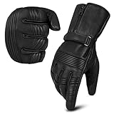 aaasportx Motorradhandschuhe Herren Winter Schwarz MotorradHandschuhe Winter Motorradhandschuhe Winter Herren Warm Wasserdicht Winddicht (L)