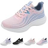 Damen-Joggingschuhe, Laufschuhe, Luftkissen-Sneaker, atmungsaktives Netzgewebe, leicht, Walking-Turnschuhe, Fitnessstudio, Badminton, Outdoor-Sport-Sneaker, Komfort, Tennisschuhe, Schwarz , 6.5