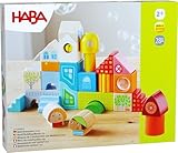 HABA Motivbausteine Stadt - Bunte Holzbausteine zum Häuserbau - Für lustige Rollenspiele - Made in Germany - Für Kinder ab 2 Jahren - Fördert die Kreativität - 2010900001
