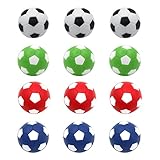 RAYNA GAMES 12 Stück Kickerbälle, 36MM Tischfußball, Reguläre Größe Kickerbälle, ABS Tabletop Fußball für Erwachsene Kinder Fußball Tisch Spiel-Vielfarbigkeit