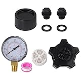 Gettimore Ersatz-Messgerät und Ablaufkappen-Set für Sandfilter, kompatibel mit EC30 EC40 IPFPPTS S180T S210T S244T S270T, inklusive Dichtung, 5-teiliges Poolpumpen-Wartungsset