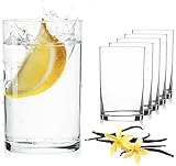 IMPERIAL Gerade Trinkgläser aus Glas 220ml (max. 290ml) Set 6 Teilig Teegläser Wassergläser Saftglas Eissteeglas klein