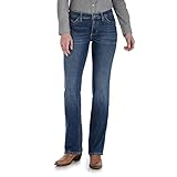 Wrangler Damen Willow Mid Rise Boot Cut Ultimate Riding Jeans, Davis, 0W x 34L