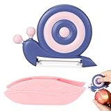 SparschäLer Schnecke, SparschäLer Kinder Set, SchäLer Keramik KinderschäLer, GemüSeschäLer, Tragbarer ObstschäLer Mit Rutschfester Griff, ObstschäLer UniversalschäLer FüR Obst Und GemüSe(Lila)