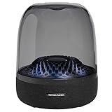 Harman Kardon Aura Bluetooth Box in Schwarz – Tragbarer Bluetooth Lautsprecher mit 360-Grad-Klang