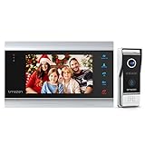 TMEZON Video Türsprechanlage Türklingel Intercom System, 1080P 7 Zoll Monitor mit Verdrahtet Klingel, 4 Draht Technik,Touch-Taste, Nachtsicht, automatisch Snapshot/Aufnahme,1 Familie