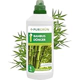 Purgrün® Bambusdünger 1 Liter – Extra Stickstoff für kräftiges Wachstum – Spurennährstoffe für intensive Blattfärbung – Ergiebiges Konzentrat für ca. 400 Liter Gießwasser – Premium-Flüssigdünger